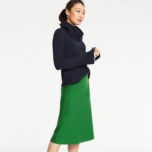 Ann Taylor Kelly green sweater skirt S